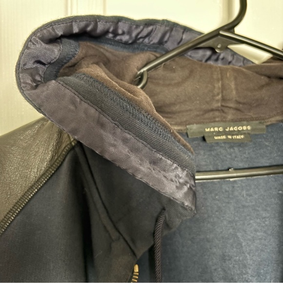 Marc Jacobs Lambs Leather Raglan Sleeve hoodie - Picture 4 of 8